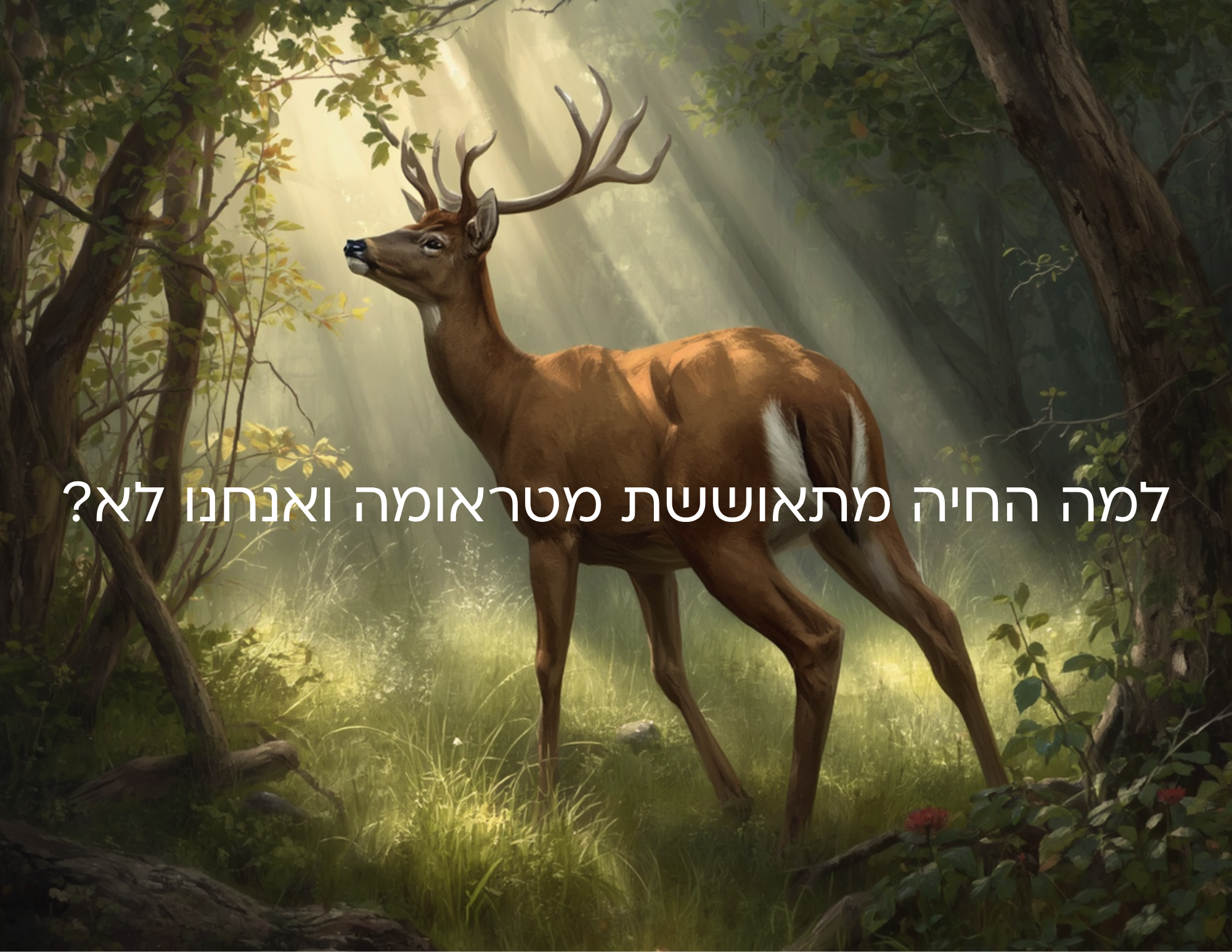 צבי ביער וטקסט ששואל למה החיה מתאוששת מטראומה ואנחנו לא